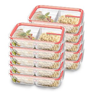 Kit 15 Potes com Travas e Divisória 730ml + 1 Pote 330ml de Brinde