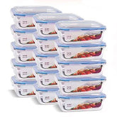 Kit com 10 Potes de Vidro Tampa Click 600 ml + 1 Pote de Brinde