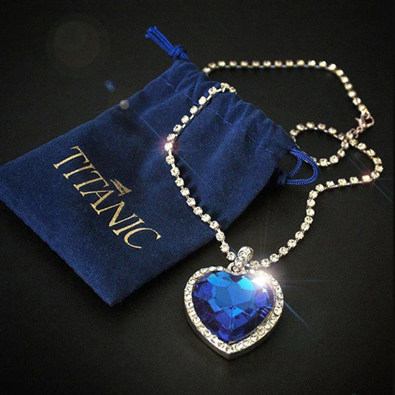 Colar Titanic Blue Heart
