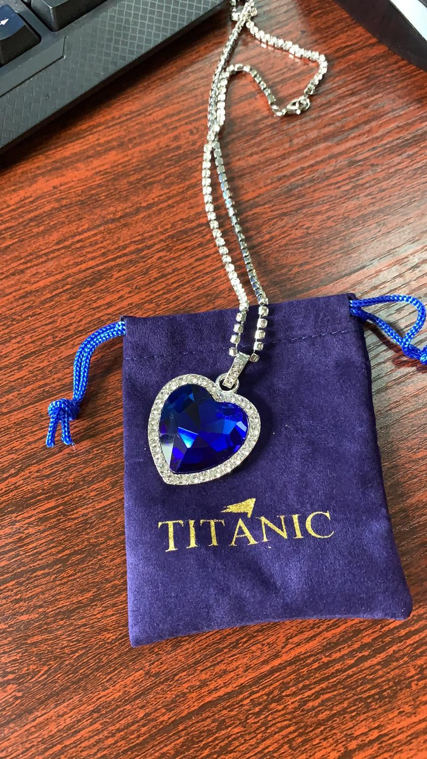 Colar Titanic Blue Heart